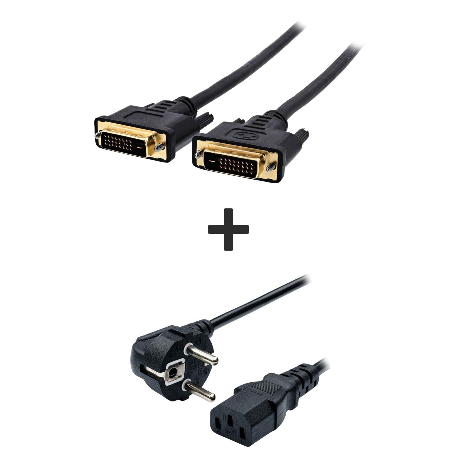Кабелі 2x DVI + Живлення