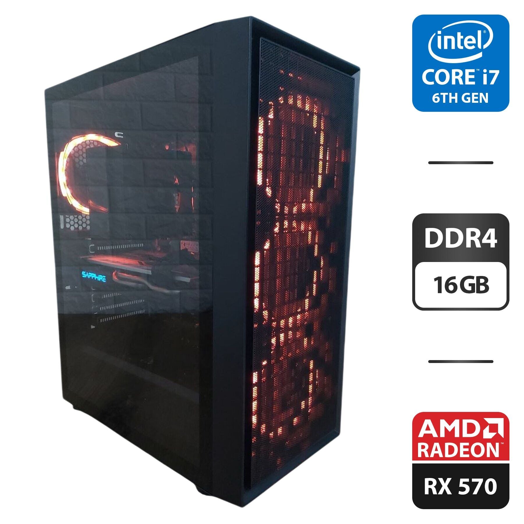 Купить игровой ПК 1stPlayer Go6 Tower / Intel Core i7-6700 (4 (8