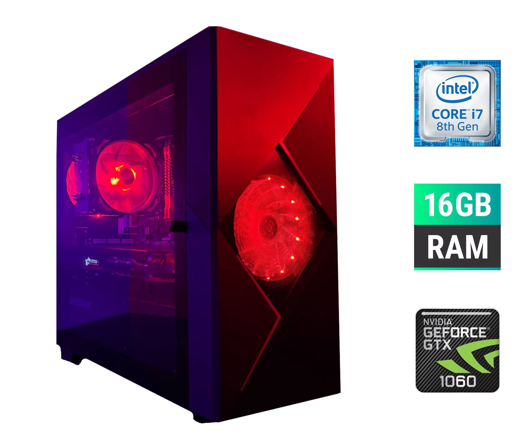 Купить игровой ПК Tower / Intel Core i7-8700 (6 (12) ядер по 3.2