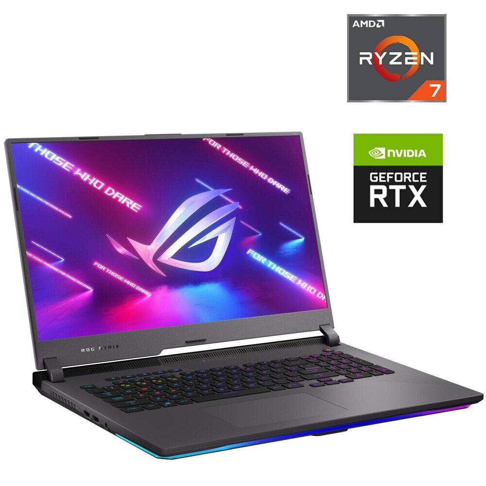 

Игровой ноутбук Asus ROG Strix G713QR / 17.3” (1920x1080) IPS / AMD Ryzen 7 5800H (8 (16) ядер по 3.2 - 4.4 GHz) / 16 GB DDR4 / 1000 GB SSD M.2 / nVidia GeForce RTX 3060, 6 GB GDDR6, 192-bit