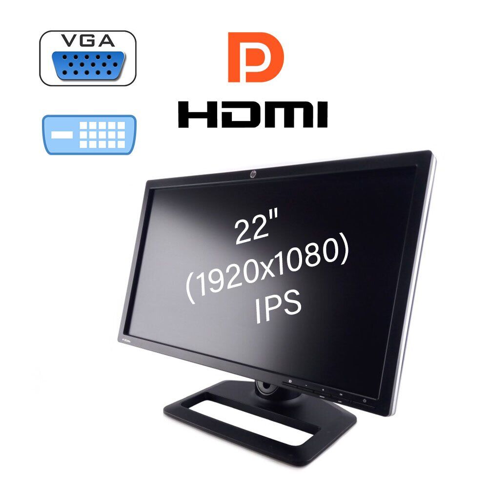 

Монитор HP ZR2240w / 22" (1920x1080) IPS / 1x VGA, 1x DVI, 1x HDMI, 1x DP, 1x USB-Hub