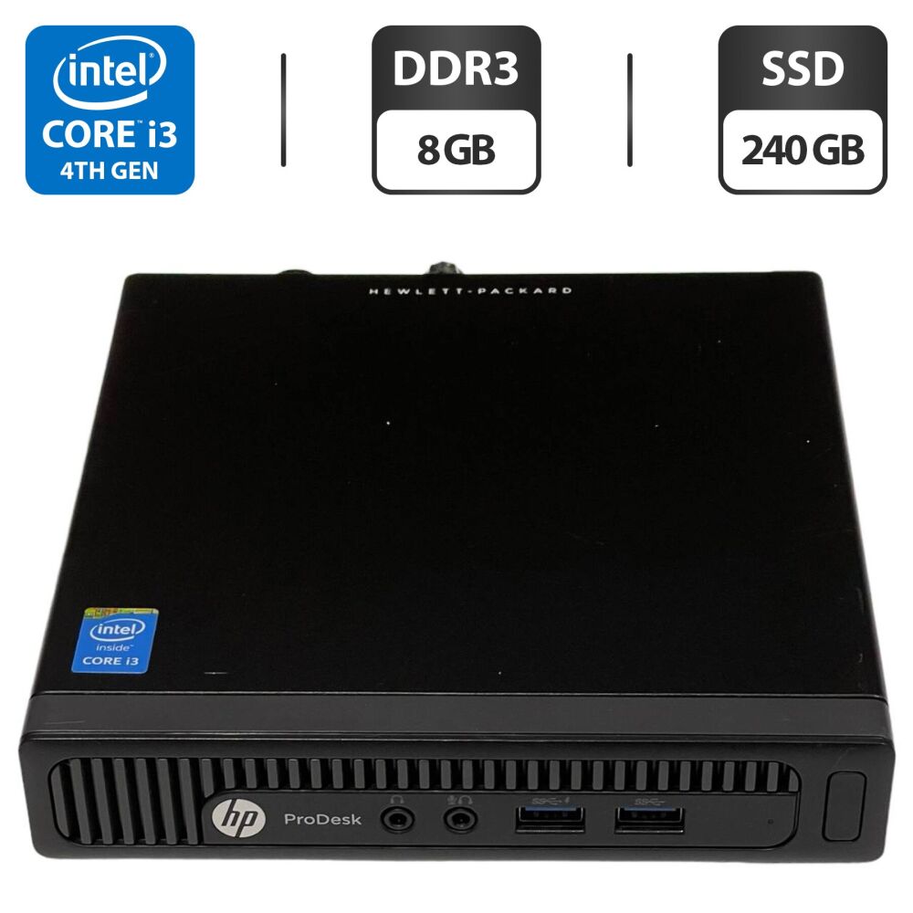 Купить неттоп HP ProDesk 600 G1 Mini PC USFF / Intel Core i3-4160T
