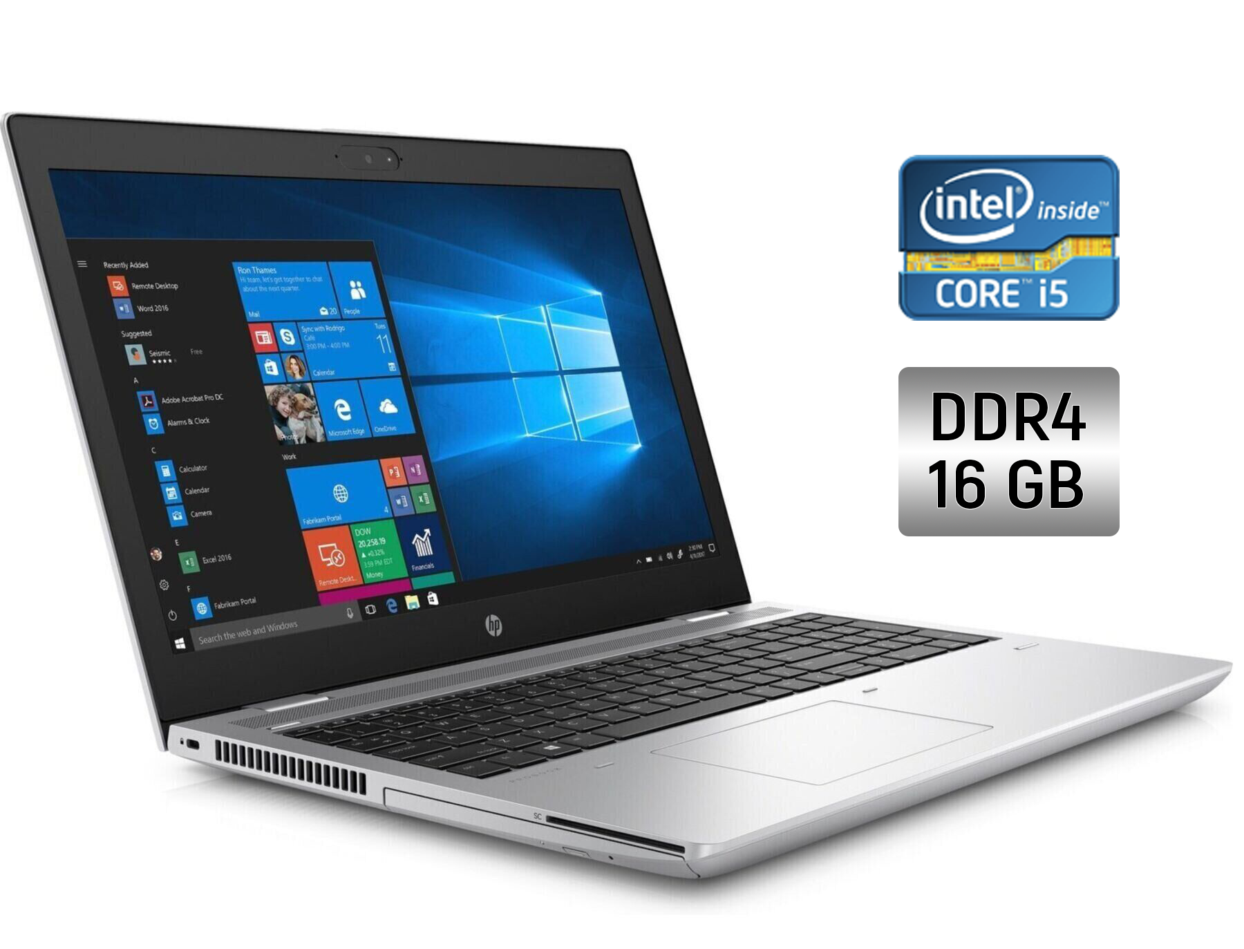 

Ноутбук HP ProBook 650 G4 / 15.6" (1366x768) TN / Intel Core i5-8250U (4 (8) ядра по 1.6 - 3.4 GHz) / 16 GB DDR4 / 512 GB SSD / Intel HD Graphics 620 / WebCam / Fingerprint / Windows 10