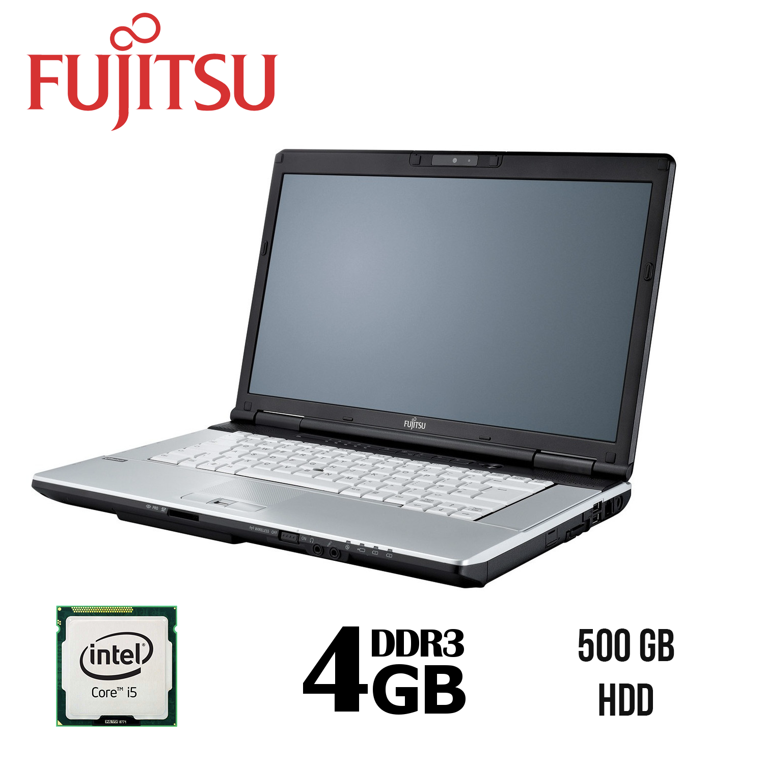 

Fujitsu-Siemens Lifebook E751 / 15,6'' / Intel® Core™ i5-2520M (2(4) ядра по 2.5 - 3.2 GHz) / 4 ГБ DDR3 / HDD 500 ГБ / Intel HD Graphics 3000 / Веб-камера