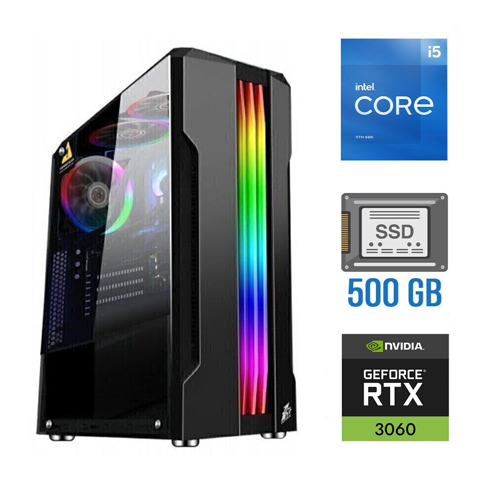 

Новый игровой ПК Tower / Intel Core i5-11400F (6 (12) ядер по 2.6 - 4.4 GHz) / 16 GB DDR4 / 500 GB SSD / nVidia GeForce RTX 3060, 12 GB GDDR6, 192-bit