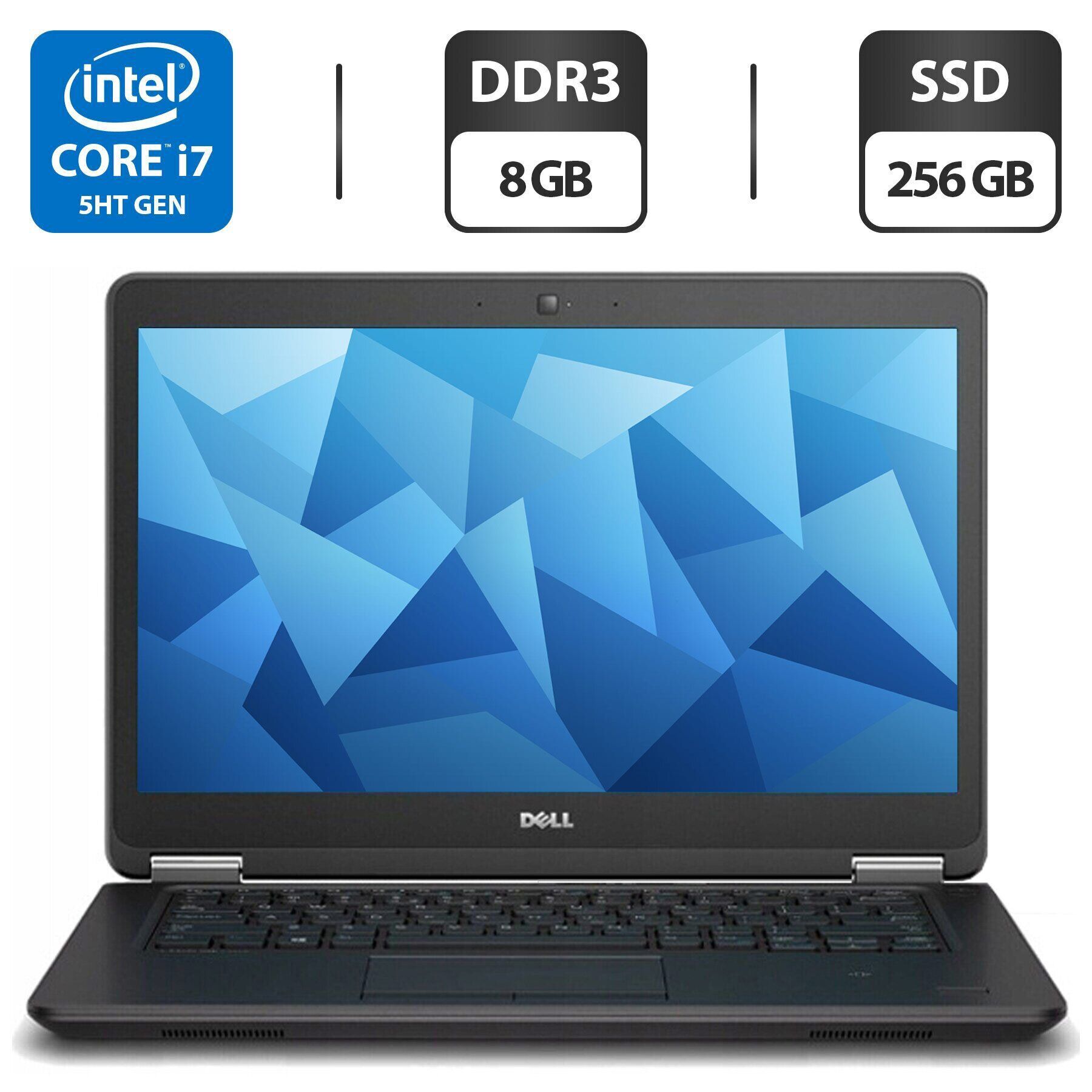 

Ультрабук Б-класс Dell Latitude E7450 / 14" (1920x1080) IPS / Intel Core i7-5600U (2 (4) ядра по 2.6 - 3.2 GHz) / 8 GB DDR3 / 256 GB SSD / Intel HD Graphics 5500 / WebCam / HDMI