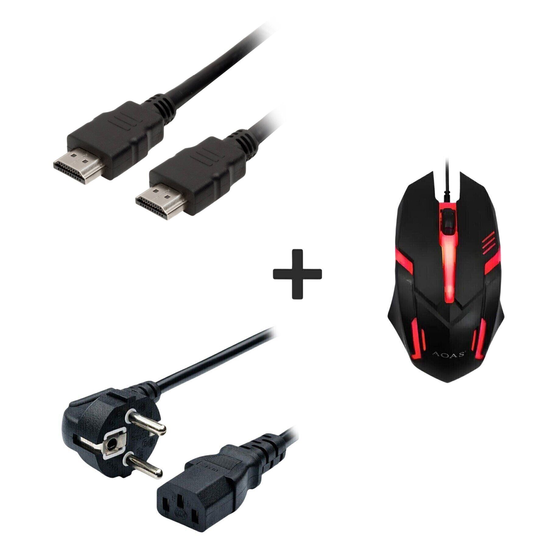Новая игровая мышка + Кабель питания + Кабель HDMI