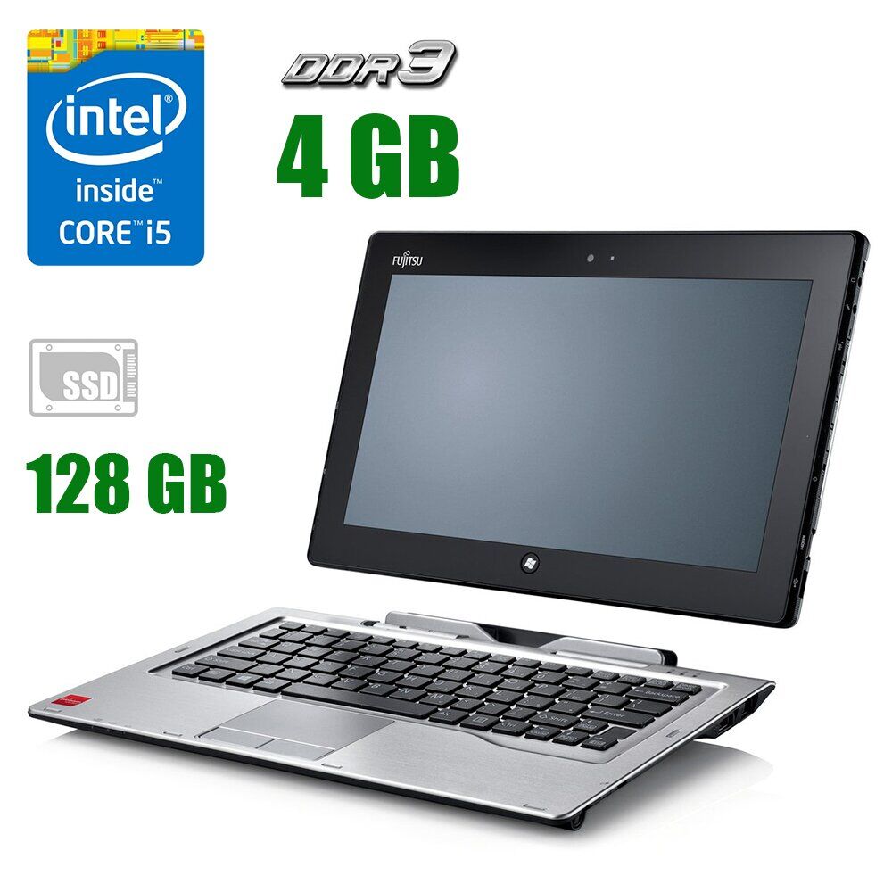 

Ноутбук-трансформер Fujitsu Stylistic Q702 / 11.3'' (1366x768) IPS Touch / Intel Core i5-3437U (2 (4) ядра по 1.9 - 2.9 GHz) / 4 GB DDR3 / 128 GB SSD / Intel HD Graphics 4000 / FingerPrint