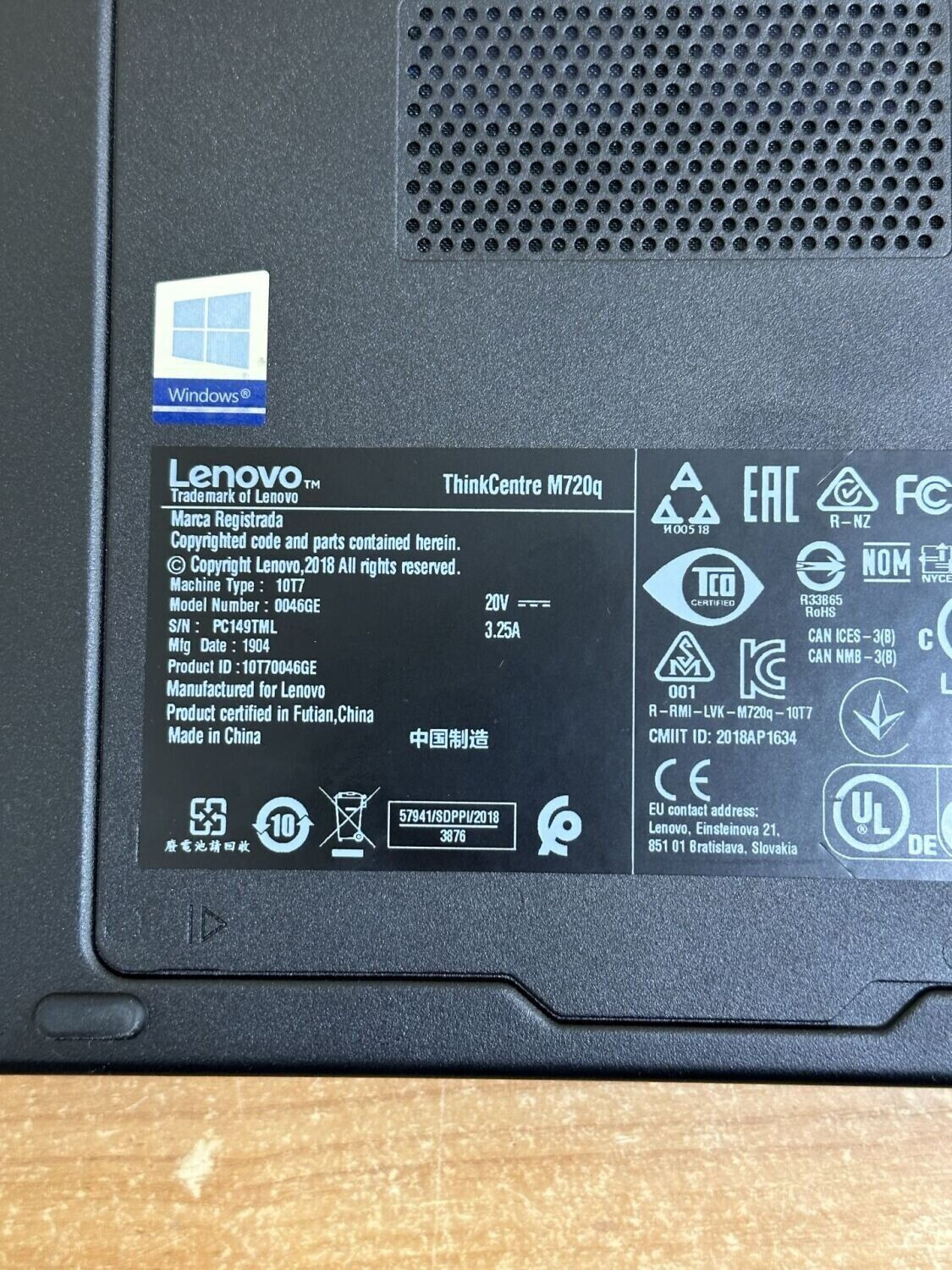 Výkonné Mini PC/HTPC Lenovo ThinkCentre M720q, I3, 8GB RAM, 256GB SSD - Foto 10