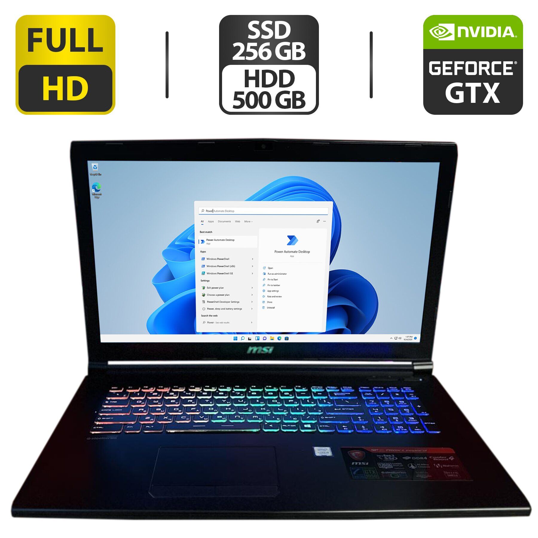 

Игровой ноутбук MSI Leopard MS-1799 / 15.6" (1920x1080) TN / Intel Core i5-7300HQ (4 ядра по 2.5 - 3.5 GHz) / 16 GB DDR4 / 256 GB SSD + 500 GB HDD / nVidia GeForce GTX 1050, 2 GB GDDR5, 128-bit / WebCam / HDMI