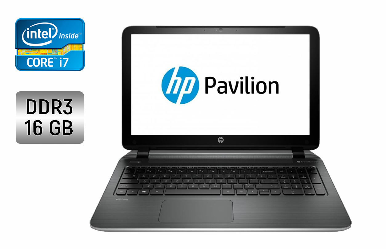

Ноутбук Б-класс HP Pavilion 15-n069sb / 15.6" (1920x1080) IPS / Intel Core i7-4500U (2 (4) ядра по 1.8 - 3.0 GHz) / 16 GB DDR3 / 1000 GB HDD / nVidia GeForce GT 740M, 2 GB DDR3, 64-bit / WebCam