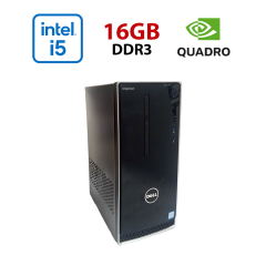 ПК Dell Inspirion 3650 / Intel Core i5-6500 (4 ядра 3.2 - 3.6 GHz) / 16 GB DDR3 / 512 GB SSD / nVidia Quadro P400, 2 GB GDDR5, 64-bit / Wi-Fi+Bluetooth / DVD / Win 10 Home Lic