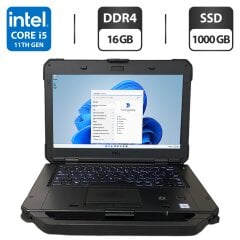 Захищений ноутбук Dell Latitude 5430 Rugged / 14" (1920x1080) IPS / Intel Core i5-1145G7 (4 (8) ядра по 4.4 GHz) / 16 GB DDR4 / 1000 GB SSD M.2 / Intel Iris Xe Graphics / WebCam / Два АКБ