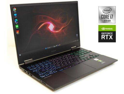 Игровой ноутбук HP Omen 15-ek1013dx / 15.6" (1920x1080) IPS / Intel Core i7-10750H (6 (12) ядер по 2.6 - 5.0 GHz) / 16 GB DDR4 / 512 GB SSD / nVidia GeForce RTX 3070, 8 GB GDDR6, 256-bit / WebCam