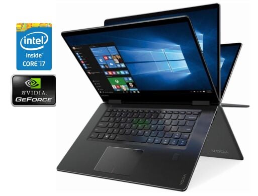 Ноутбук-трансформер Lenovo Yoga 710-15IKB / 15.6" (1920x1080) IPS Touch / Intel Core i5-7200U (2 (4) ядра по 2.5 - 3.1 GHz) / 16 GB DDR4 / 512 GB SSD NVMe / nVidia GeForce 940MX, 2 GB GDDR5, 64-bit / WebCam Ноутбук-трансформер Lenovo Yoga 710-15IKB / 15.6" (1920x1080) IPS Touch / Intel Core i5-7200U (2 (4) ядра по 2.5 - 3.1 GHz) / 16 GB DDR4 / 512 GB SSD NVMe / nVidia GeForce 940MX, 2 GB GDDR5, 64-bit / WebCam