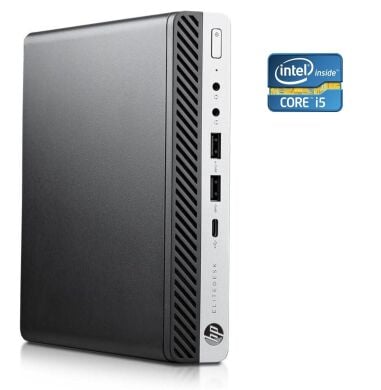 Неттоп HP EliteDesk 800 G5 Mini USFF / Intel Core i5-9500 (6 ядер по 3.0 - 4.4 GHz) / 8 GB DDR4 / 256 GB SSD NVMe  / Intel UHD Graphics 630