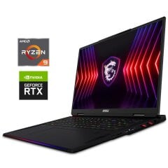 Новый игровой ноутбук MSI Raider A18 HX A7VHG / 18" (2560x1600) IPS / AMD Ryzen 9 7945HX (16 (32) ядер по 2.5 - 5.4 GHz) / 32 GB DDR5 / 1000 GB SSD M.2 / nVidia GeForce RTX 4080, 12 GB GDDR6, 192-bit / WebCam / Win 11 Pro