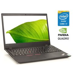 Мобільна робоча станція Lenovo ThinkPad P51s / 15.6" (1920x1080) IPS / Intel Core i7-7500U (2 (4) ядра по 2.7 - 3.5 GHz) / 16 GB DDR4 / 256 GB SSD NVMe / nVidia Quadro M520, 2 GB GDDR5, 64-bit / WebCam / Win 10 Pro