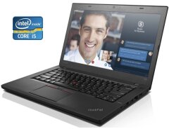 Ноутбук Lenovo ThinkPad T460 / 14" (1920x1080) IPS / Intel Core i5-6300U (2 (4) ядра по 2.4 - 3.0 GHz) / 8 GB DDR3 / 256 GB SSD / Intel HD Graphics 520 / WebCam / Win 10 Pro / Два АКБ