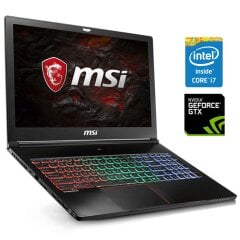 Игровой ноутбук MSI GS63VR 7RF Stealth Pro / 15.6" (3840x2160) IPS / Intel Core i7-7700HQ (4 (8) ядра по 2.8 - 3.8 GHz) / 16 GB DDR4 / 256 GB SSD NVMe + 2000 GB HDD / nVidia GeForce GTX 1060, 6 GB GDDR5, 192-bit / WebCam / Win 10 Home