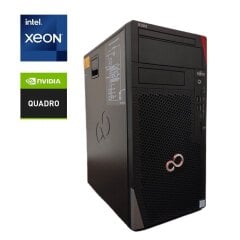 Новая рабочая станция Fujitsu Celsius W5010 Tower / Intel Xeon W-1250E (6 (12) ядер по 3.5 - 4.7 GHz) / 32 GB DDR4 / 512 GB SSD M.2 + 3000 GB HDD / nVidia Quadro P1000, 4 GB GDDR5, 128-bit / 680W
