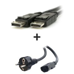 Кабель з DisplayPort на DisplayPort + Кабель живлення