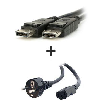 Кабель з DisplayPort на DisplayPort + Кабель живлення