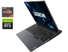Ігровий ноутбук Lenovo Legion 5 Pro 16ACH6H / 16" (2560x1600) IPS / AMD Ryzen 7 5800H (8 (16) ядер по 3.2 - 4.4 GHz) / 16 GB DDR4 / 512 GB SSD M.2 / nVidia GeForce RTX 3060, 6 GB GDDR6, 192-bit / WebCam / Win 11 Home