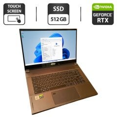 Игровой ноутбук MSI Creator 15 A10SET-052US / 15.6" (1920x1080) IPS Touch / Intel Core i7-10750H (6 (12) ядер по 2.6 - 5.0 GHz) / 16 GB DDR4 / 512 GB SSD / nVidia GeForce RTX 2060, 6 GB GDDR6, 192-bit / WebCam