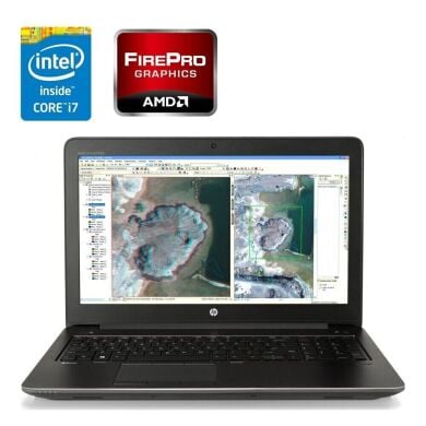 Мобільна робоча станція HP ZBook 15 G3 / 15.6" (1920x1080) TN / Intel Core i7-6700HQ (4 (8) ядра по 2.6 - 3.5 GHz) / 32 GB DDR4 / 512 GB SSD M.2 / AMD FirePro W5170M, 2 GB GDDR5, 128-bit / WebCam / Win 10 Pro