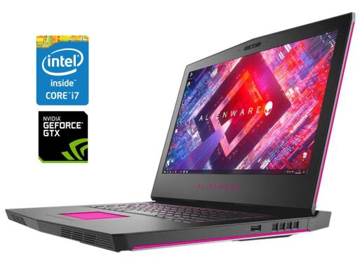 Ігровий ноутбук Dell Alienware 15 R3 / 15.6" (3840x2400) IPS / Intel Core i7-7700HQ (4 (8) ядра по 2.8 - 3.8 GHz) / 32 GB DDR4 / 512 GB SSD + 1000 GB HDD / nVidia GeForce GTX 1070, 8 GB GDDR5, 256-bit / WebCam / Win 11 Pro