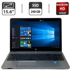 Ноутбук HP ProBook 450 G1 / 15.6" (1366x768) TN / Intel Core i5-4200M (2 (4) ядра по 2.5 - 3.1 GHz) / 16 GB DDR3 / 240 GB SSD / AMD Radeon HD 8750M, 2 GB GDDR3, 128-bit / WebCam / DVD-ROM / Windows 10 Pro