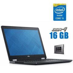 Ноутбук Dell Latitude E5570 / 15.6" (1920x1080) IPS / Intel Core i5-6440HQ (4 ядра по 2.6 - 3.5 GHz) / 16 GB DDR4 / 240 GB SSD / Intel HD Graphics 530 / WebCam / HDMI
