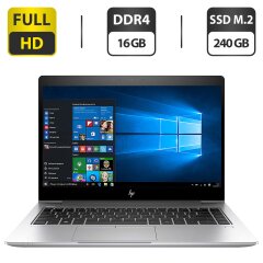 Ультрабук HP EliteBook 840 G5 / 14" (1920x1080) IPS / Intel Core i5-8350U (4 (8) ядра по 1.7 - 3.6 GHz) / 16 GB DDR4 / 240 GB SSD M.2 / Intel HD Graphics 620 / WebCam / HDMI