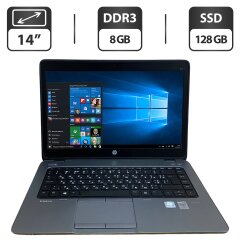 Ультрабук HP EliteBook 840 G1 / 14" (1366x768) TN / Intel Core i5-4200U (2 (4) ядра по 1.6 - 2.6 GHz) / 8 GB DDR3 / 128 GB SSD / Intel HD Graphics 4400 / WebCam / VGA