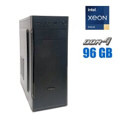 Сервер Vinga CS115-450W Tower / 2x Intel Xeon Gold 6126 (12 (24) ядра по 2.6 - 3.7 GHz) / 96 GB DDR4 / 512 GB SSD M.2