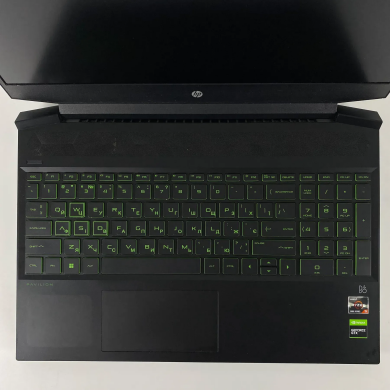 Игровой ноутбук Б-класс HP Pavilion 15-ec212nr / 15.6" (1920x1080) IPS / AMD Ryzen 5 5600H (6 (12) ядер по 3.3 - 4.2 GHz) / 16 GB DDR4 / 128 GB SSD + 500 GB HDD / nVidia GeForce GTX 1650, 4 GB GDDR6, 128-bit / WebCam / HDMI