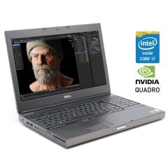 Мобільна робоча станція Б-клас Dell Precision M4800 / 15.6" (1920x1080) IPS / Intel Core i7-4810MQ (4 (8) ядра по 2.8 - 3.8 GHz) / 16 GB DDR3 / 256 GB SSD / nVidia Quadro K2100M, 2 GB GDDR5, 128-bit / WebCam / DVD-ROM