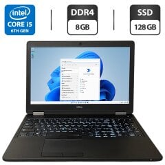 Ноутбук Dell Latitude E5570 / 15.6" (1920x1080) IPS / Intel Core i5-6440HQ (4 ядра по 2.6 - 3.5 GHz) / 8 GB DDR4 / 128 GB SSD / Intel HD Graphics 530 / WebCam