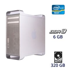 Рабочая станция Apple Mac Pro A1186 (EMC 2180) Tower / 2x Intel Xeon E5462 (4 ядра по 2.80 GHz) / 6 GB DDR3 / 320 GB HDD / OS X 10.9.5