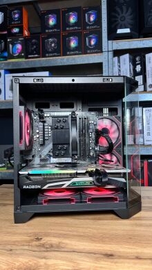 Збірка під замовлення: ігровий ПК Qube Crystal ARGB Black Tower / AMD Ryzen 5 5500 (6 (12) ядер по 3.6 - 4.2 GHz) / 32 GB DDR4 / 1000 GB SSD M.2 / AMD Radeon RX 6700 XT, 12 GB GDDR6, 192-bit / 650W / HDMI Збірка під замовлення: ігровий ПК Qube Crystal ARGB Black Tower / AMD Ryzen 5 5500 (6 (12) ядер по 3.6 - 4.2 GHz) / 32 GB DDR4 / 1000 GB SSD M.2 / AMD Radeon RX 6700 XT, 12 GB GDDR6, 192-bit / 650W / HDMI