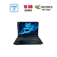 Игровой ноутбук Acer Nitro 5 AN515-57 / 15.6" (1920x1080) IPS / Intel Core i7-10750H (6 (12) ядер по 2.6 - 5.0 GHz) / 16 GB DDR4 / 512 GB SSD / nVidia GeForce RTX 3060, 6 GB GDDR6, 192-bit / WebCam