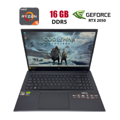 Игровой ноутбук Acer Nitro V 15 (ANV15-41-R914 / 15.6" (1920х1080) IPS / AMD Ryzen 5 7535HS (6 (12) ядер по 3.3 - 4.55 GHz) / 16 GB DDR5 / 512 GB SSD M2 NVMe / nVidia GeForce RTX 2050, 4 GB GDDR6, 64-bit / WebCam