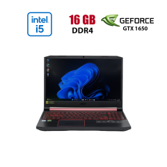 Игровой ноутбук Б-класс Acer Nitro 5 AN515-54-599H / 15.6" (1920x1080) IPS / Intel Core i5-9300H (4 (8) ядра по 2.4 - 4.1 GHz) / 16 GB DDR4 / 960 GB SSD / nVidia GeForce GTX 1650, 4 GB GDDR5, 128-bit / WebCam
