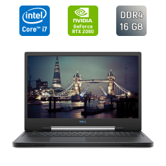 Игровой ноутбук Dell G7 7790 / 17.3" (1920x1080) IPS / Intel Core i7-9750H (6 (12) ядер по 2.6 - 4.5 GHz) / 16 GB DDR4 / 256 GB SSD + 1000 GB HDD / nVidia GeForce RTX 2060, 6 GB GDDR6, 192-bit / WebCam / Windows 10