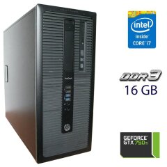 Игровой ПК HP EliteDesk 800 G1 Tower / Intel Core i7-4790 (4 (8) ядра по 3.6 – 4.0 GHz) / 16 GB DDR3 / 120 GB SSD NEW + 1000 GB HDD  / nVidia GeForce GTX 750 Ti, 2 GB GDDR5, 128-bit 