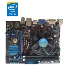 Комплект: Материнська плата Asus H61M-K / LGA1155 / Intel Core i5-3470 (4 ядра по 3.2 - 3.6 GHz) / 8 GB DDR3 / Intel HD Graphics 2500 + Кулер 