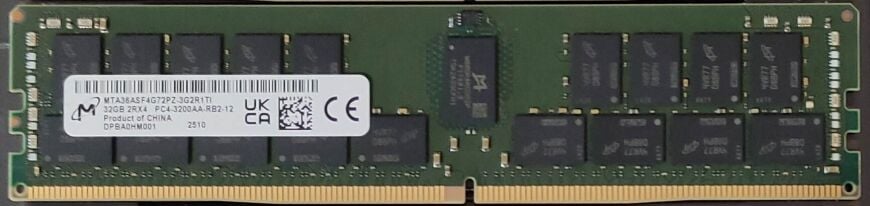 Комплект: нова серверна оперативна пам'ять Micron / 192 GB / DDR4 ECC / 3200 MHz