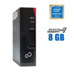 Компьютер Fujitsu Esprimo D538 SFF / Intel Pentium Gold G5600 (4 ядра по 3.9 GHz) / 8 GB DDR4 / 120 GB SSD / Intel UHD Graphics 630