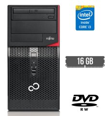 Компьютер Fujitsu Esprimo P420 E85+ Tower / Intel Core i3-4130 (2 (4) ядра по 3.4 GHz) / 16 GB DDR3 / no HDD / Intel HD Graphics 4400 / 280W / DVD-RW / DVI